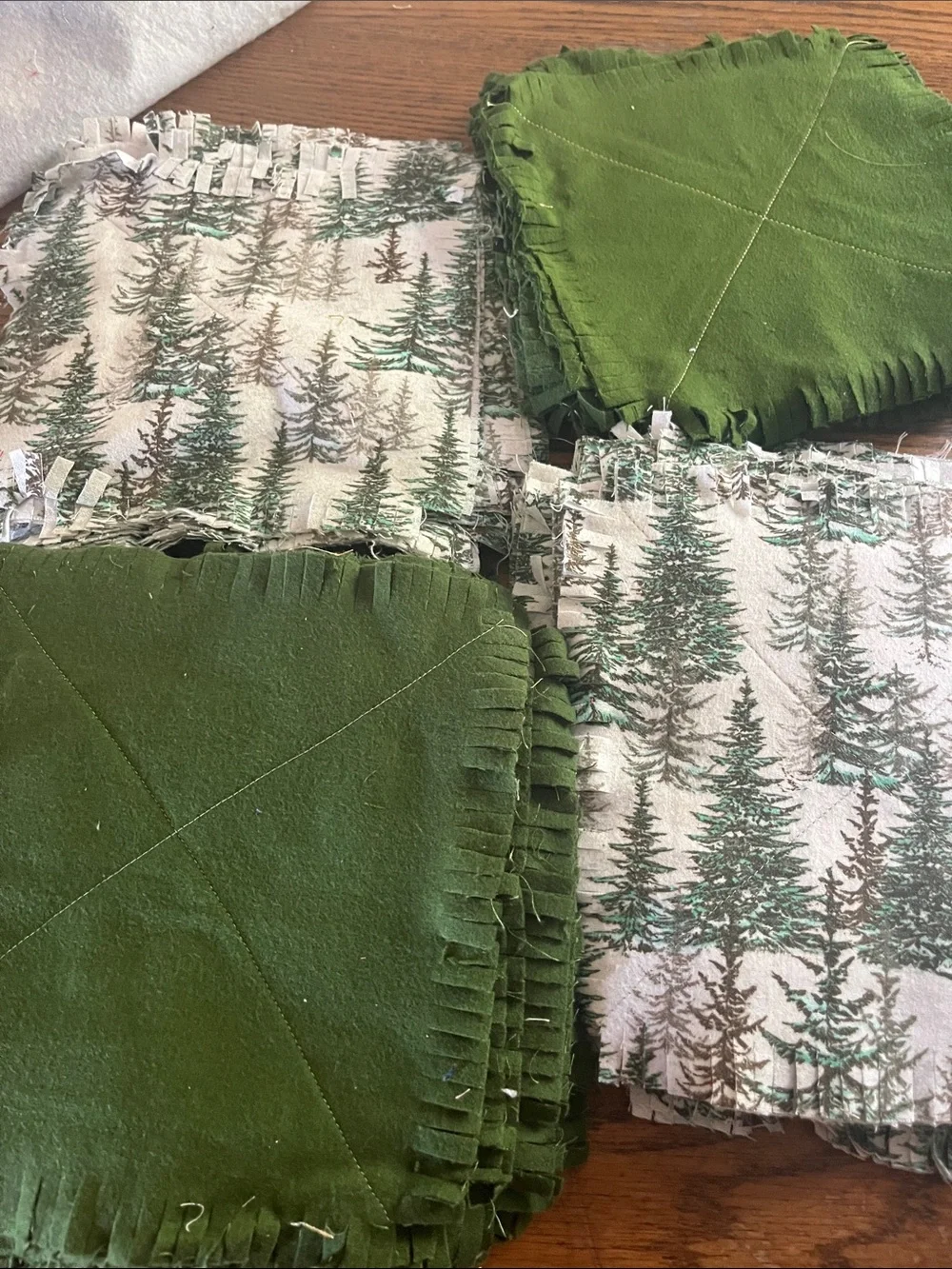 Flannel Rag quilt patches 48 8” patches